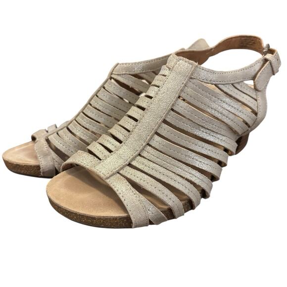 Josef Seibel Sunny Sandals Clogs Shoes Womens Size 7-7.5‎ US 38 EU Silver - Picture 6 of 16